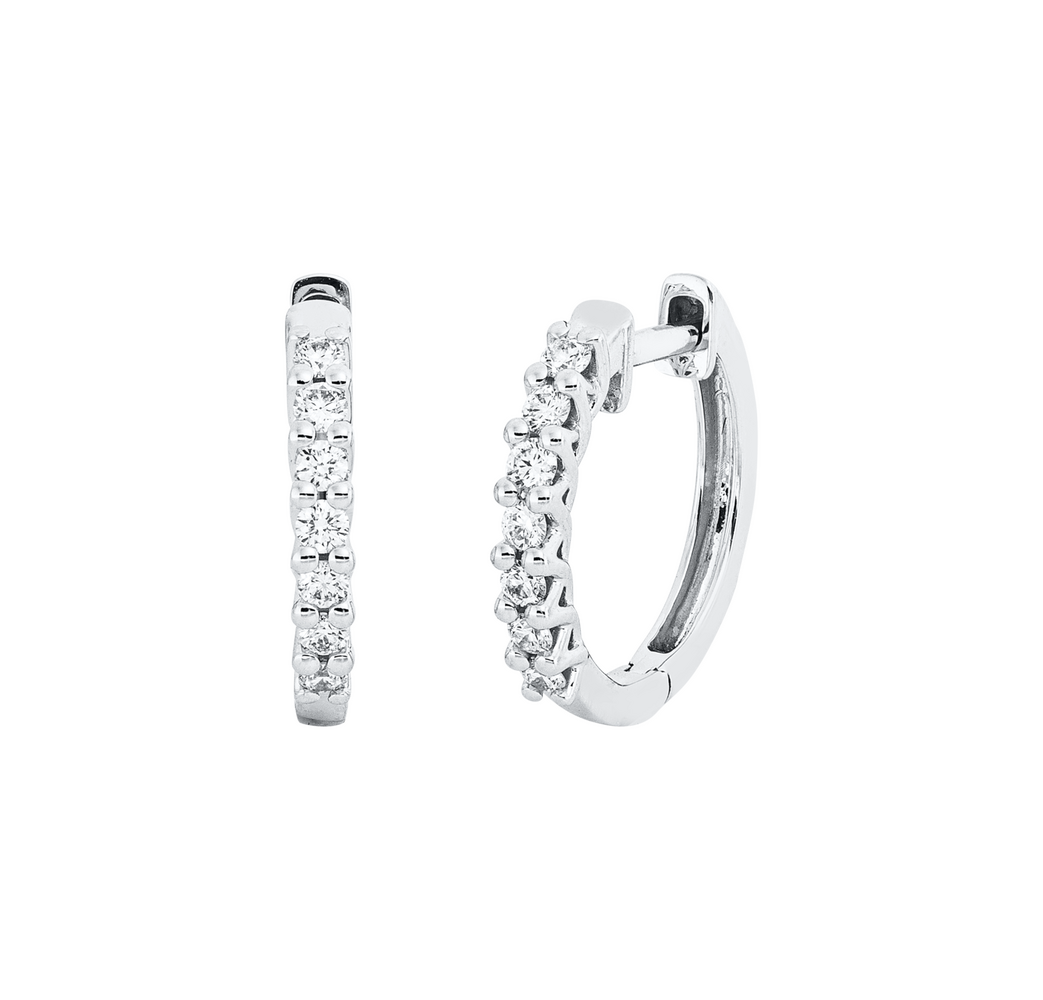 Brogle Classic diamond hoop earrings Brogle Classic diamond hoop earrings