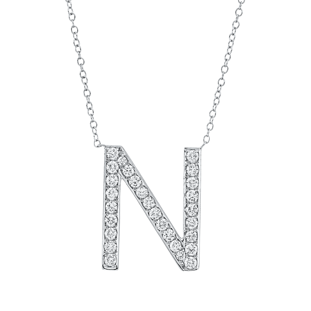 Brogle Classic Kette mit Diamantbuchstaben N