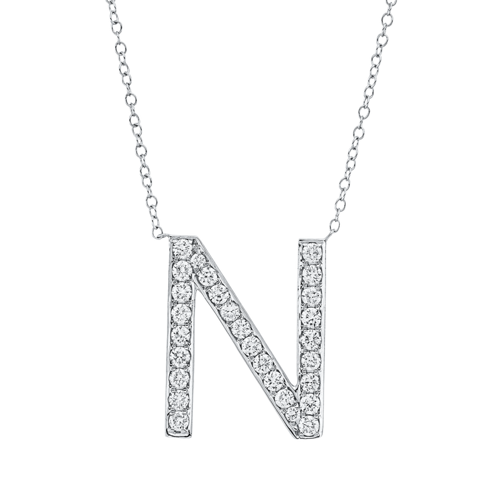 Brogle Classic Kette mit Diamantbuchstaben N