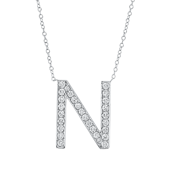 Brogle Classic Kette mit Diamantbuchstaben N