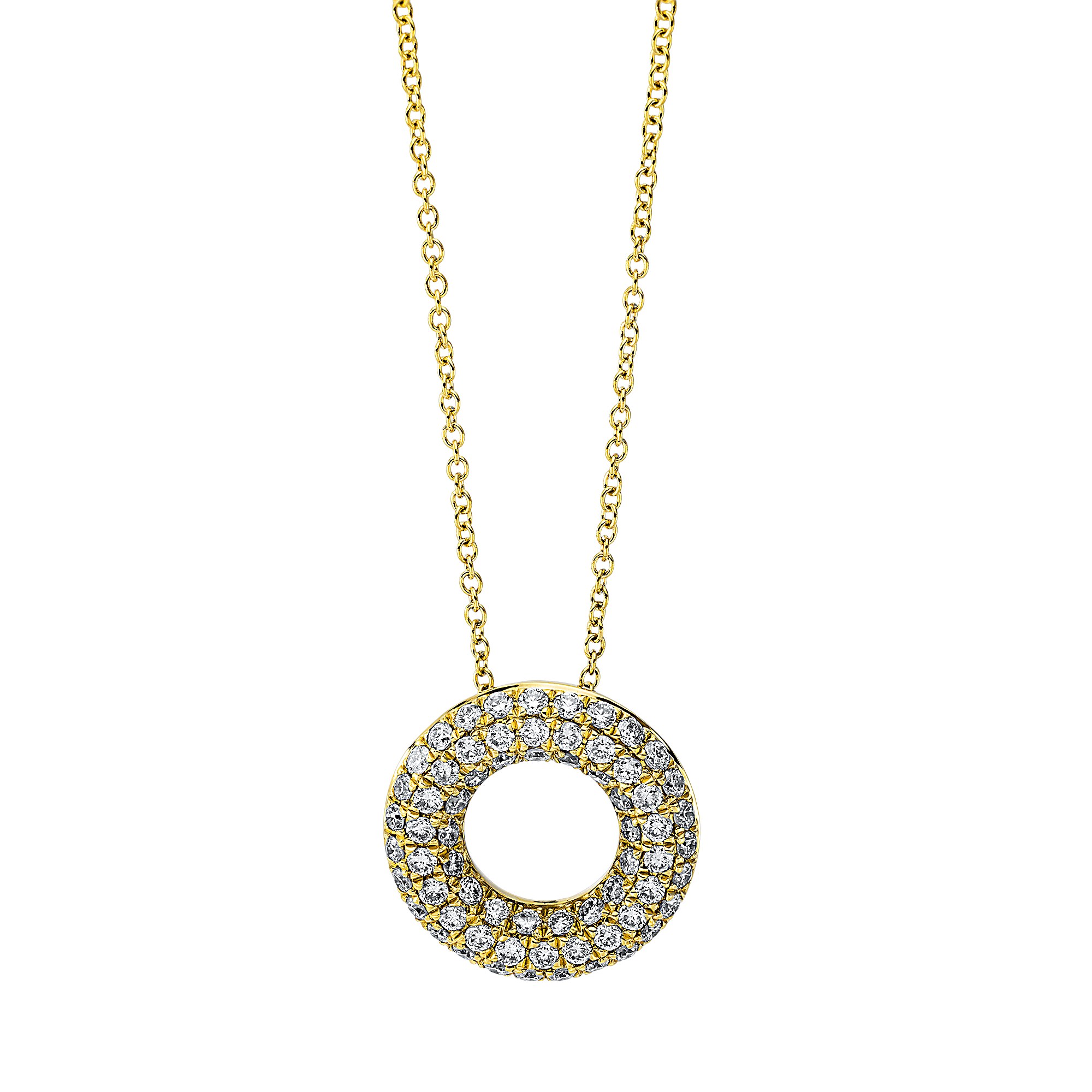 Brogle Classic necklace with diamond circle