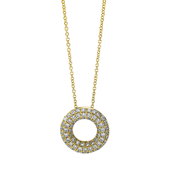 Brogle Classic necklace with diamond circle
