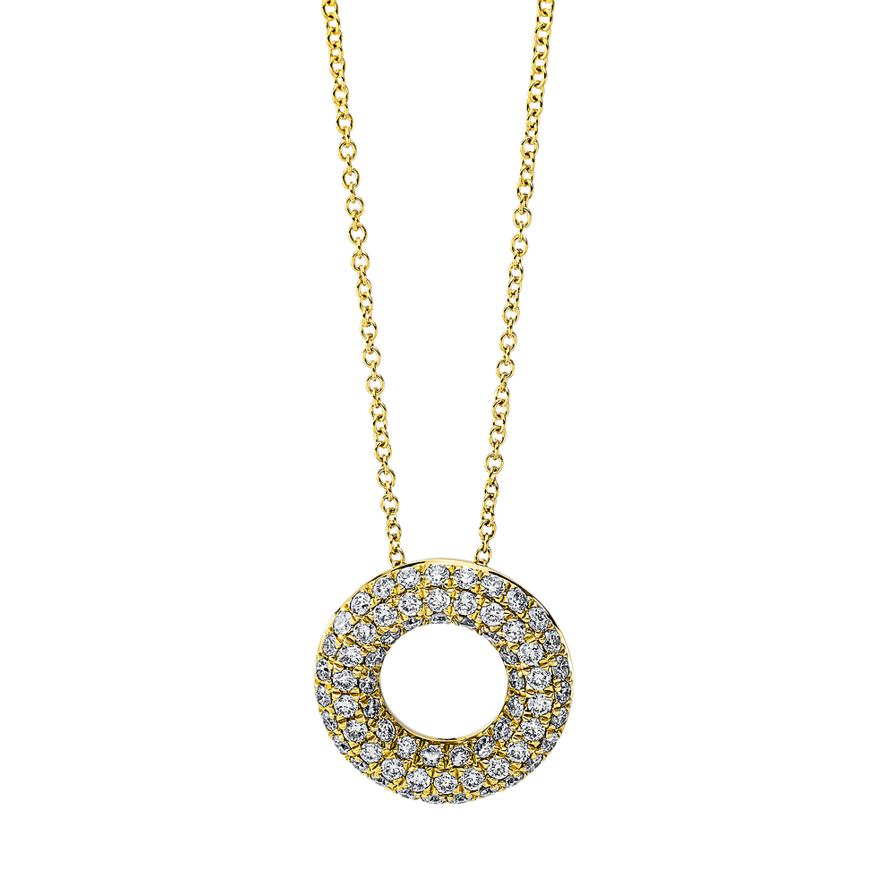 Brogle Classic necklace with diamond circle Brogle Classic necklace with diamond circle