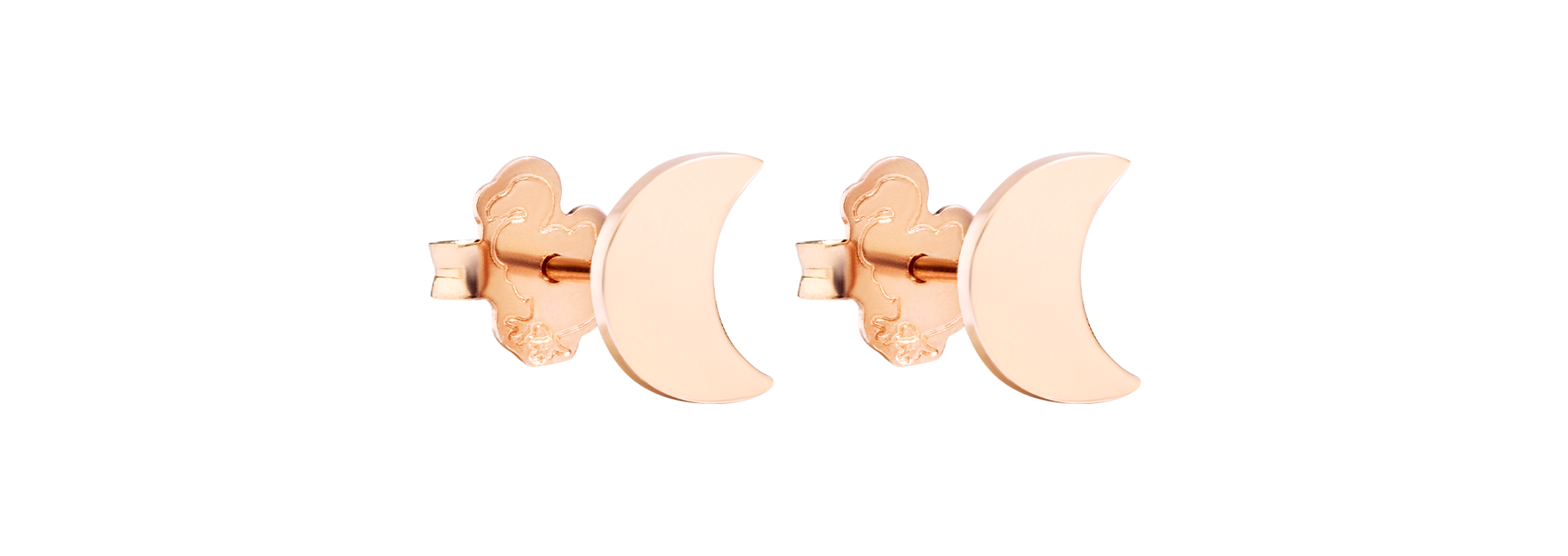 Dodo moon stud earrings
