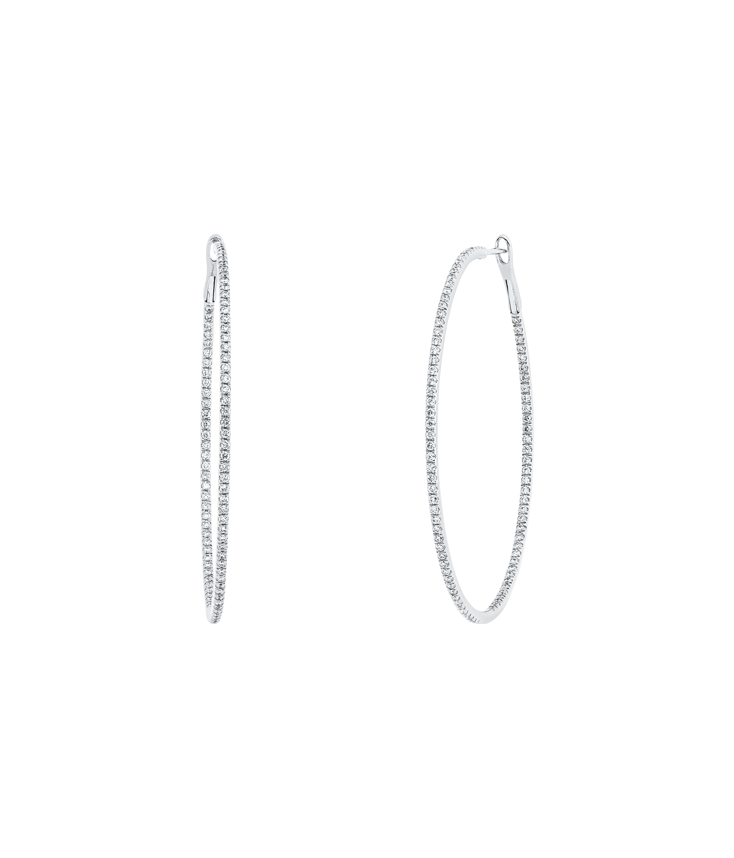 Brogle Classic diamond hoop earrings Brogle Classic diamond hoop earrings