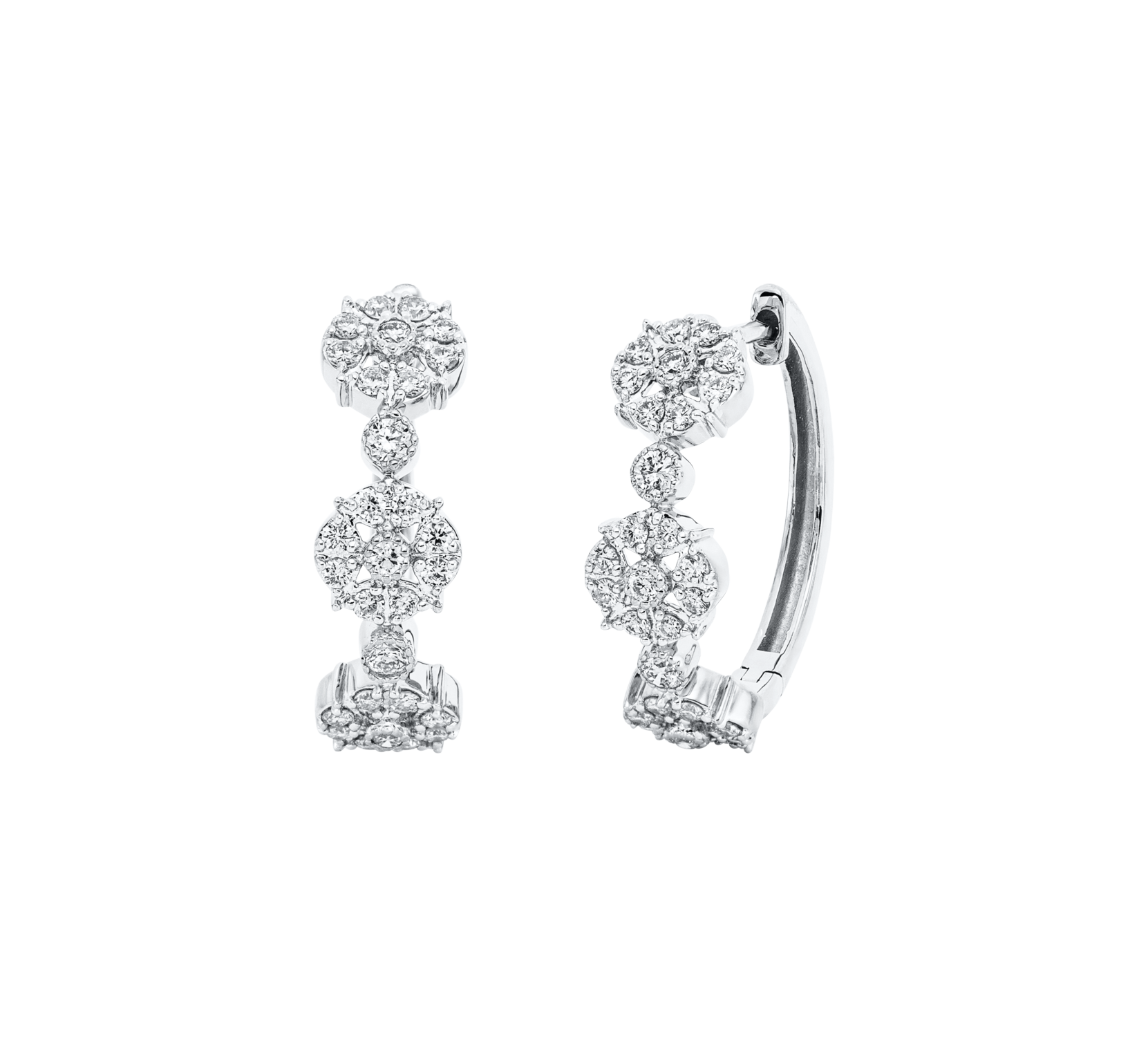 Brogle Classic diamond hoop earrings Brogle Classic diamond hoop earrings