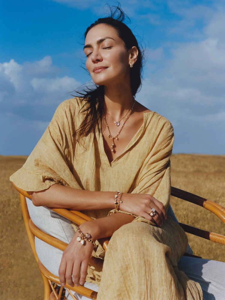 Tamara Comolli Signature Two Drops Mondstein Halskette mit Anhänger Tamara Comolli Signature Two Drops Mondstein Halskette mit Anhänger