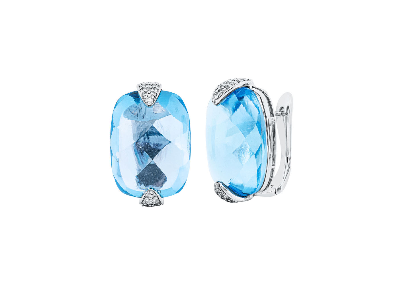 Brogle Classic topaz hoop earrings