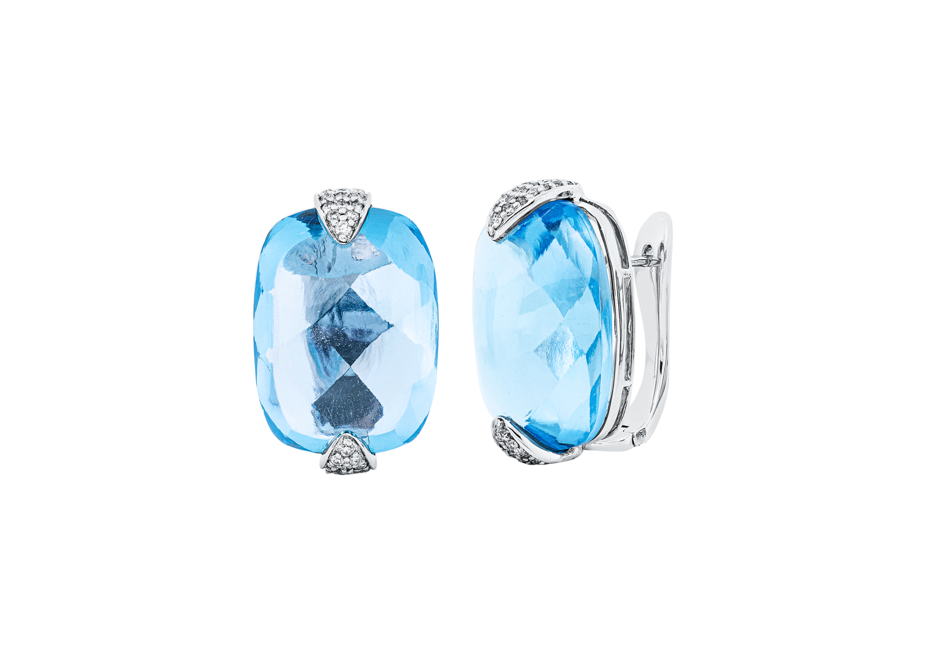 Brogle Classic topaz hoop earrings Brogle Classic topaz hoop earrings
