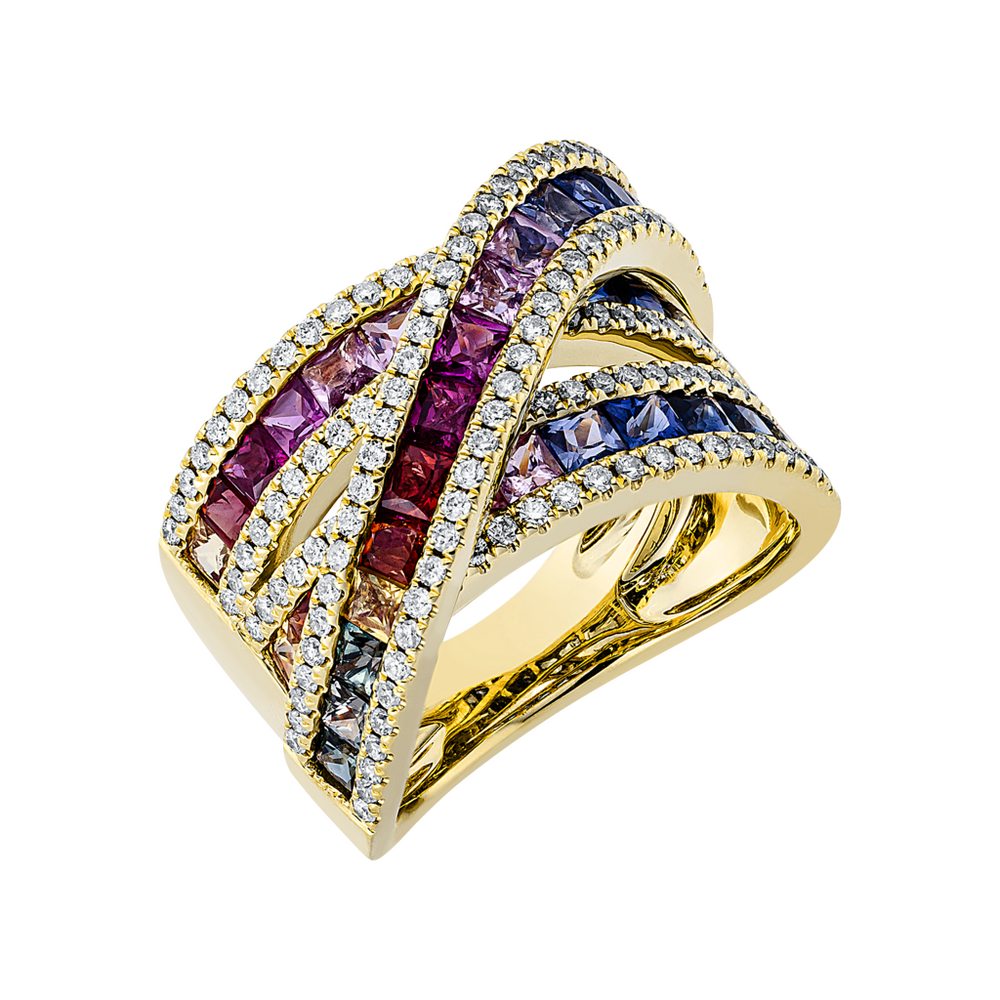 Brogle Selection Rainbow sapphire ring