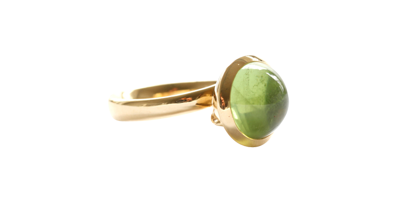 Tamara Comolli Bouton Peridot L Ring Tamara Comolli Bouton Peridot L Ring