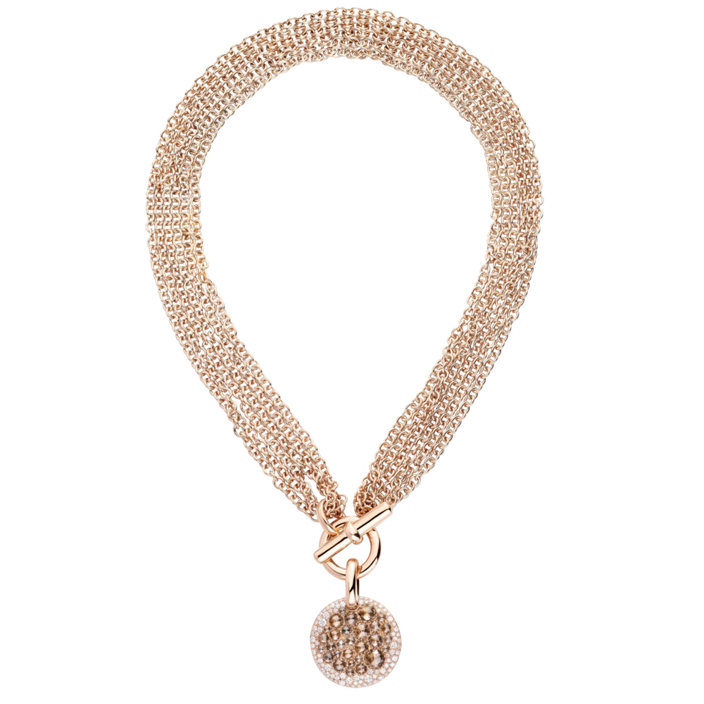 PCC3054 O7000 B0BRB 010 Pomellato necklace sabbia rose gold 18kt brown diamond diamond a1431c3047ad0dd6d