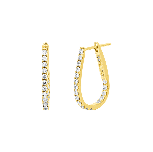 Brogle Classic diamond hoop earrings