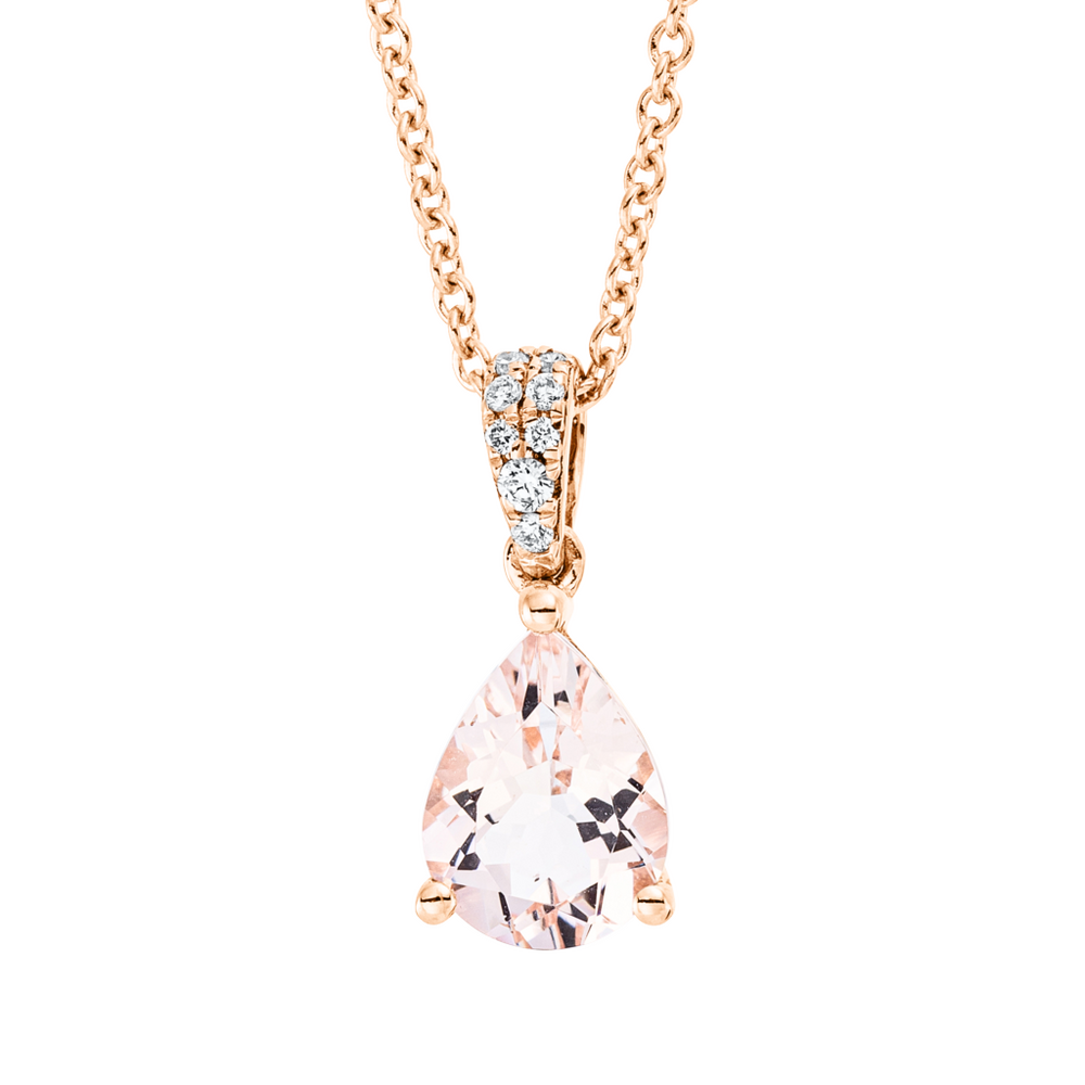 Brogle Classic gold chain with morganite pendant