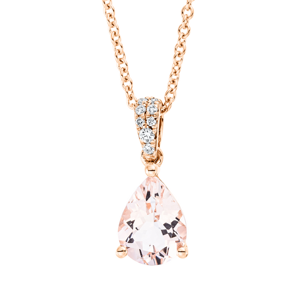 Brogle Classic gold chain with morganite pendant