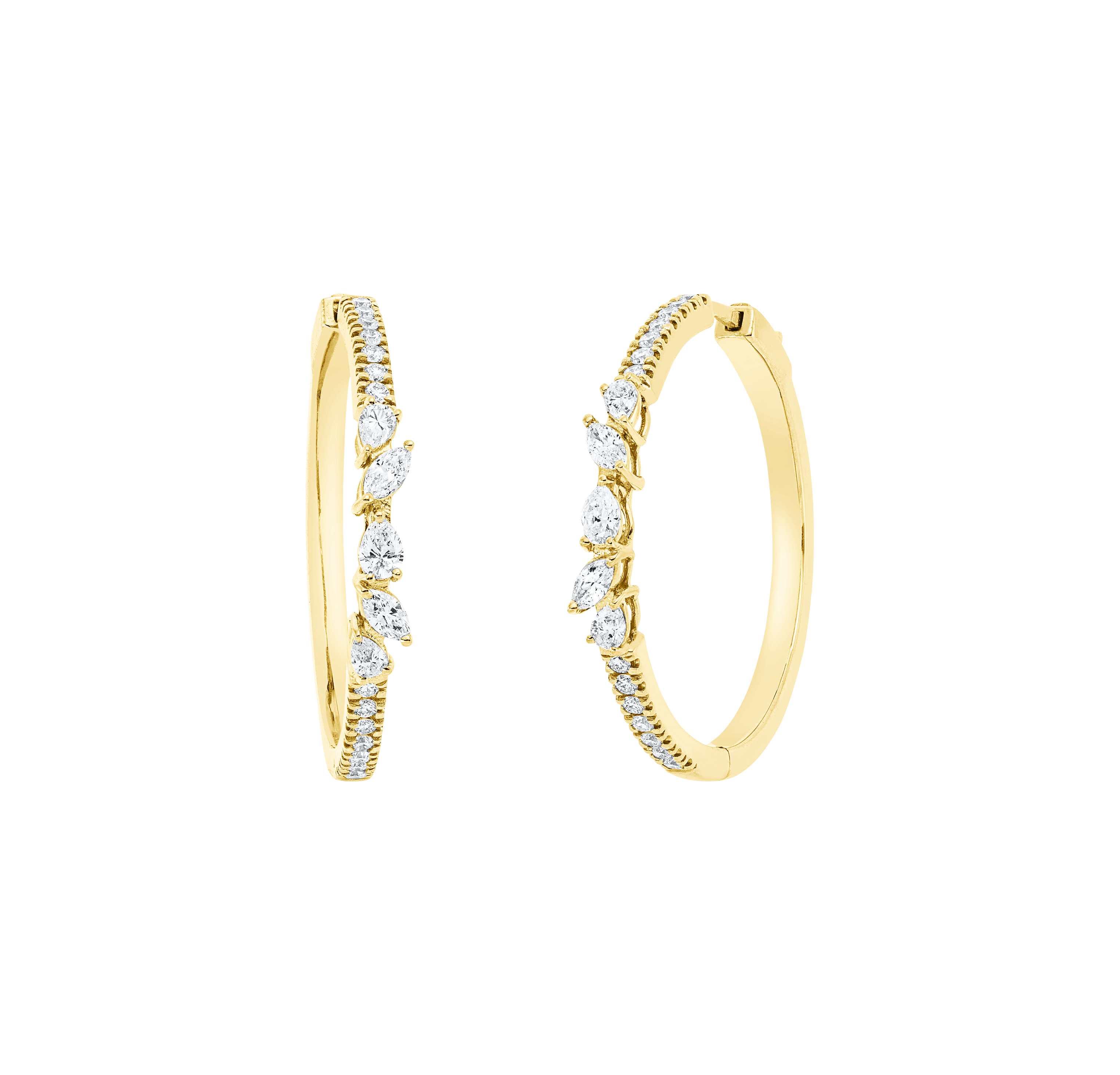 Brogle Selection diamond hoop earrings Brogle Selection diamond hoop earrings