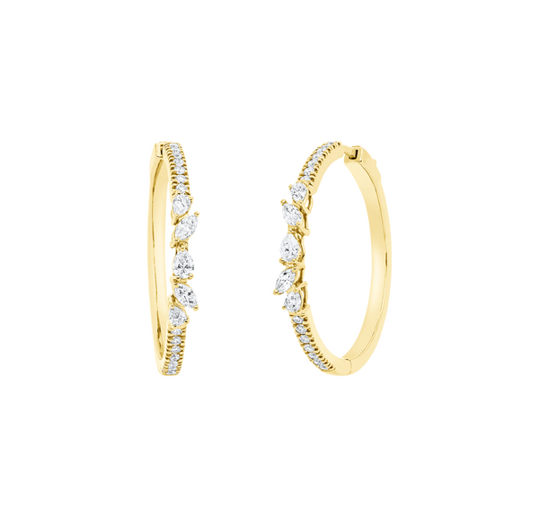 Brogle Selection diamond hoop earrings Brogle Selection diamond hoop earrings