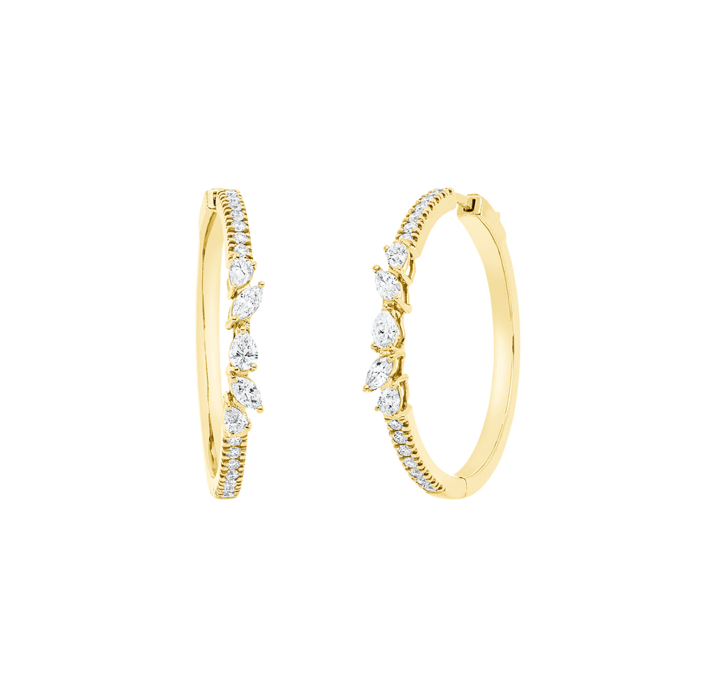 Brogle Selection diamond hoop earrings Brogle Selection diamond hoop earrings