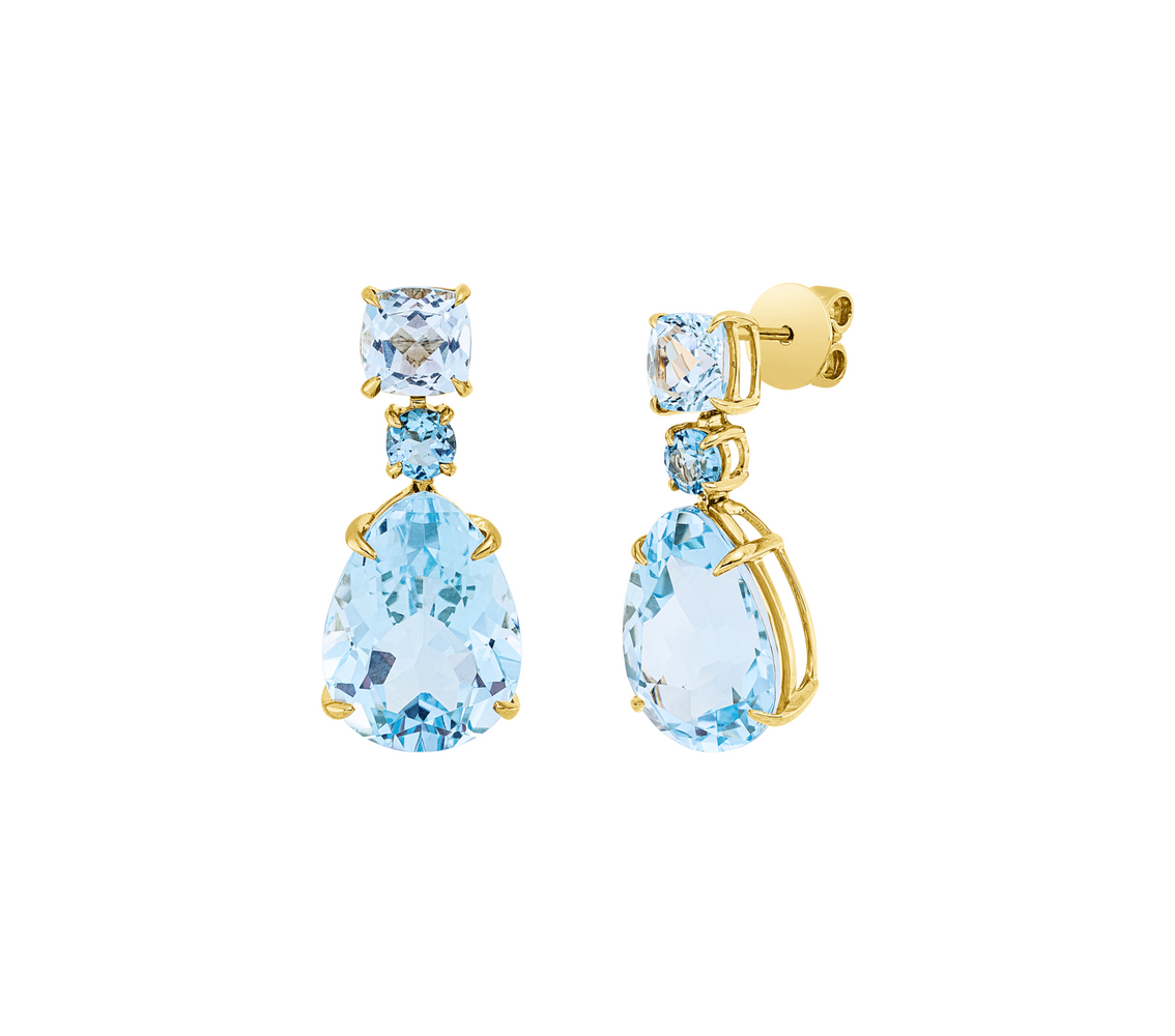 Brogle Classic Sky topaz earrings