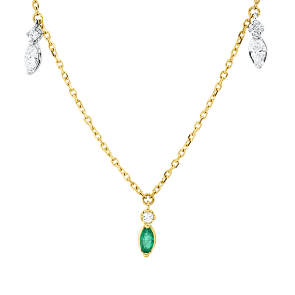 Brogle Classic Bicolor Smaragdkette