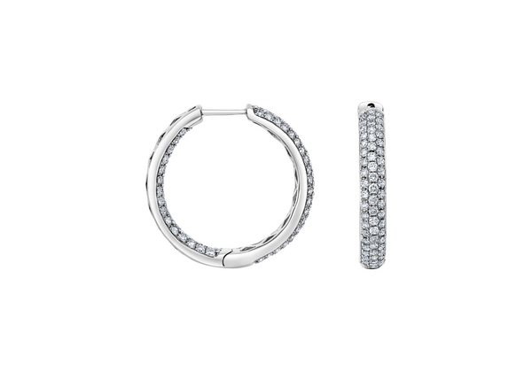 Brogle Selection diamond hoop earrings Brogle Selection diamond hoop earrings