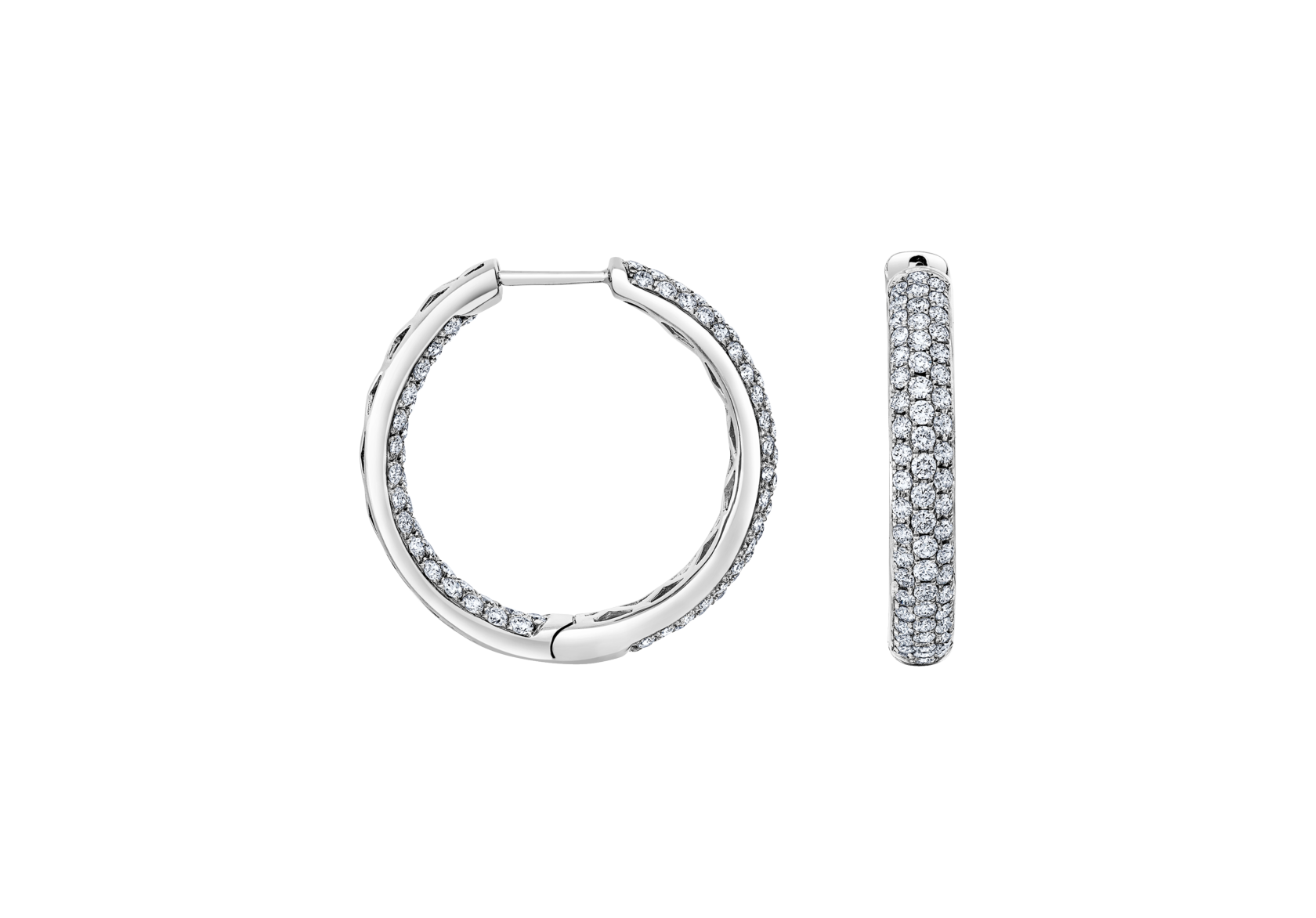 Brogle Selection diamond hoop earrings Brogle Selection diamond hoop earrings