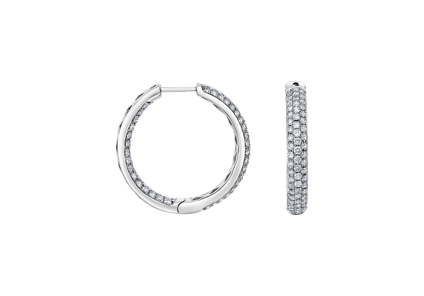 Brogle Selection diamond hoop earrings Brogle Selection diamond hoop earrings