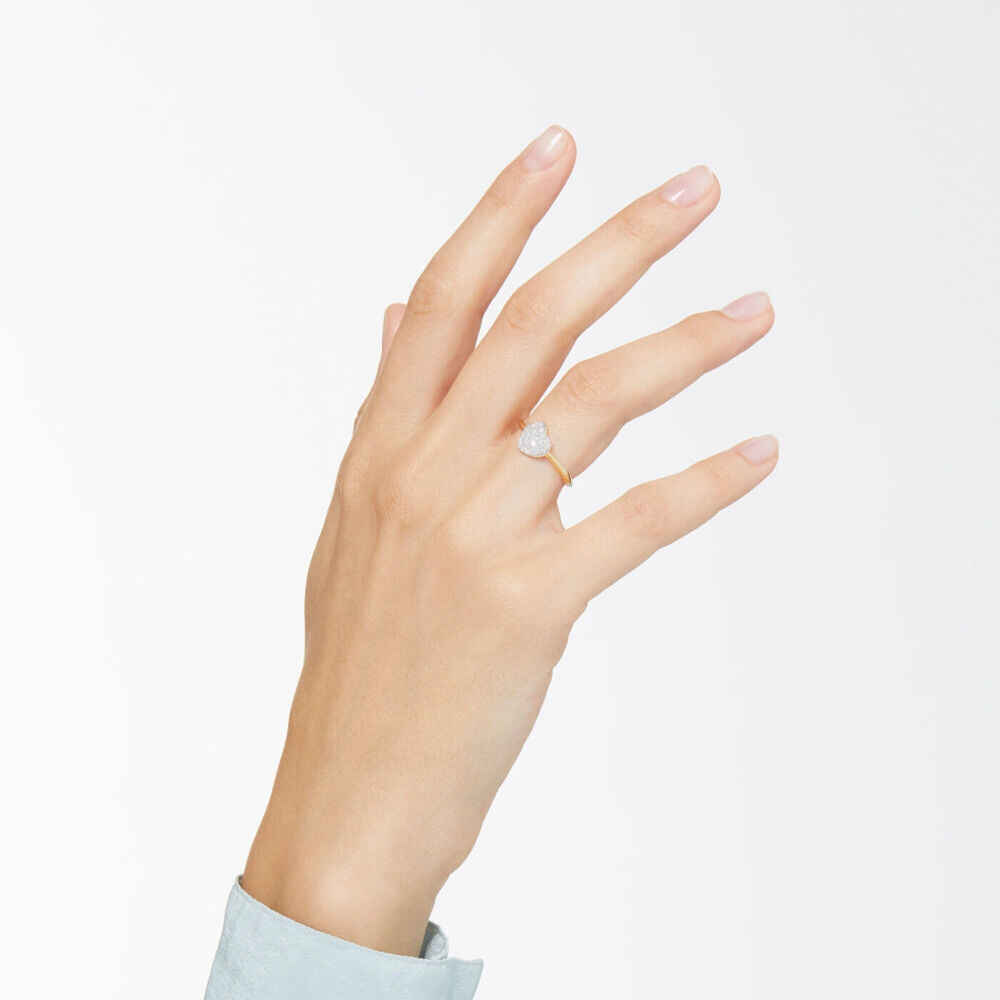 175900 DAC0014 HEARS DB0OG 100 Dodo precious heart ring white diamonds 18k yellow gold h64b0285f7778237b