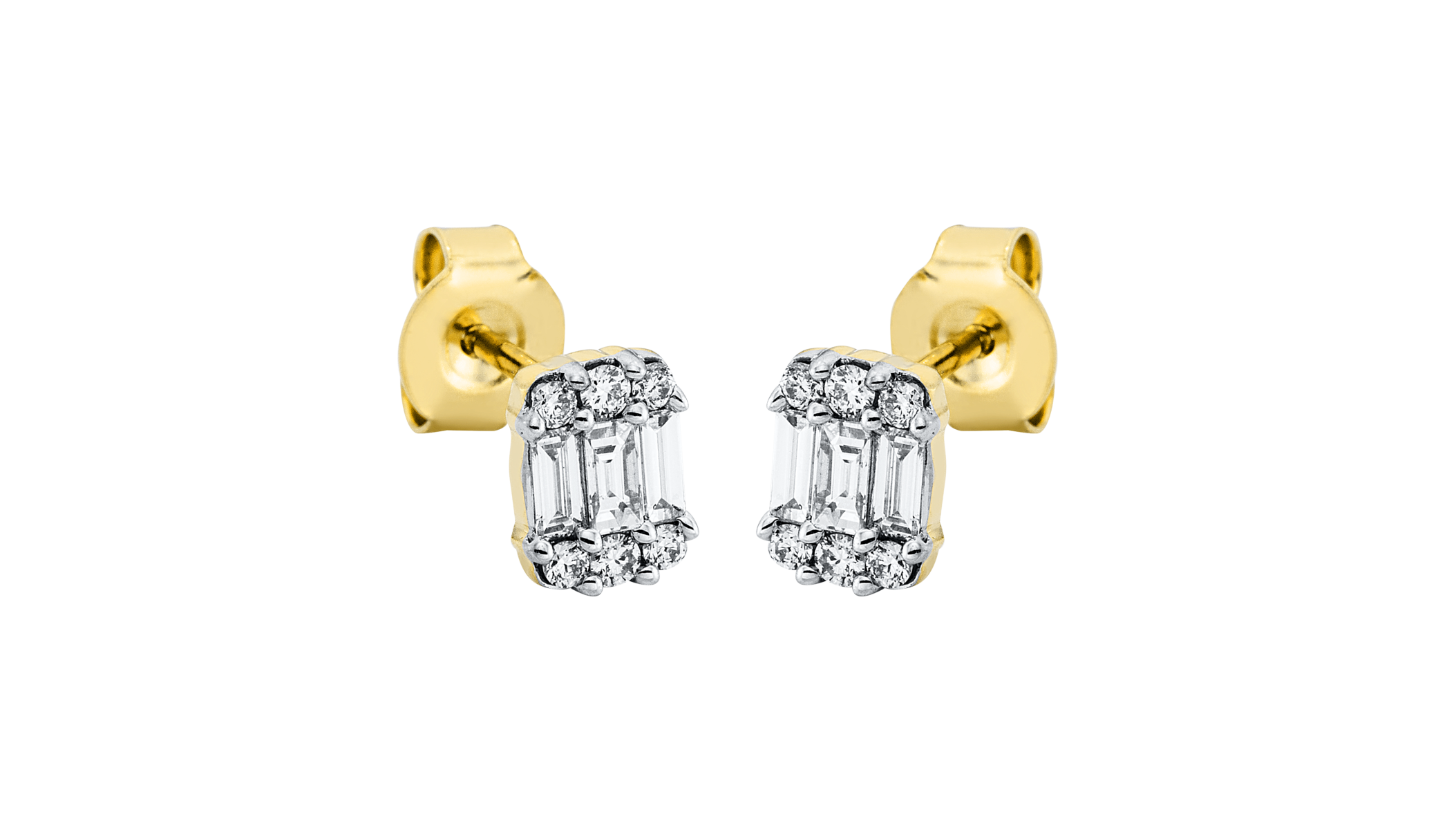 Brogle Classic Bicolor Diamantohrstecker