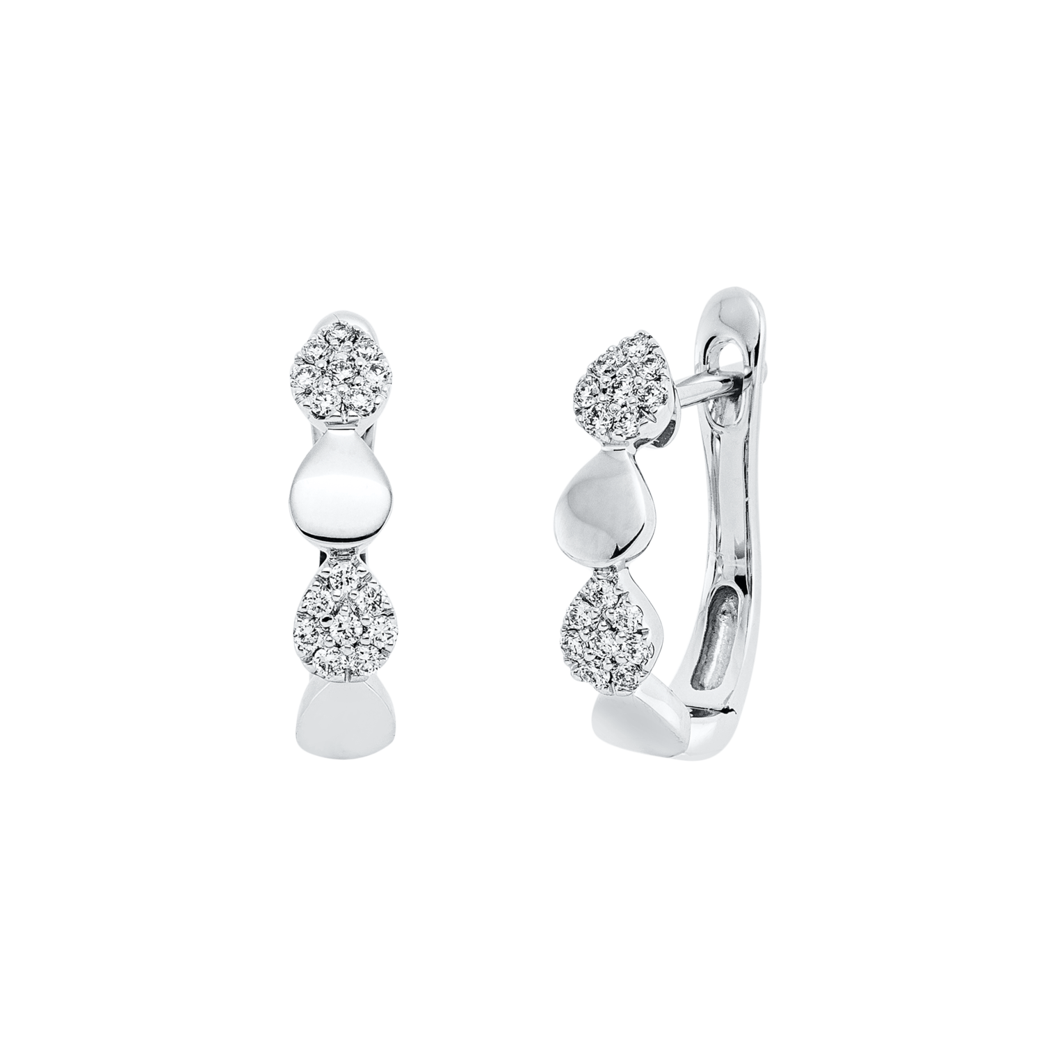 Brogle Classic diamond hoop earrings