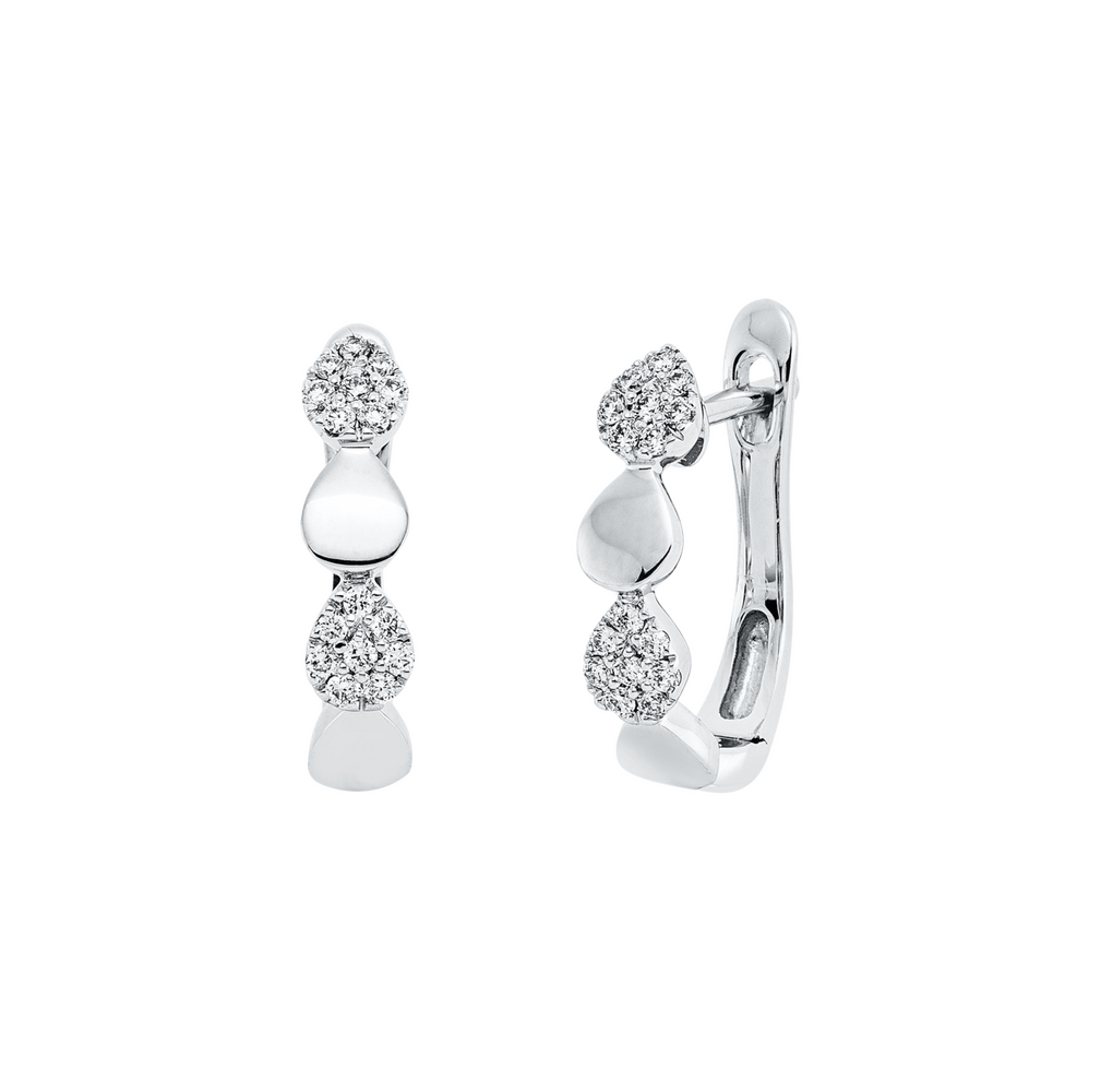 Brogle Classic diamond hoop earrings Brogle Classic diamond hoop earrings