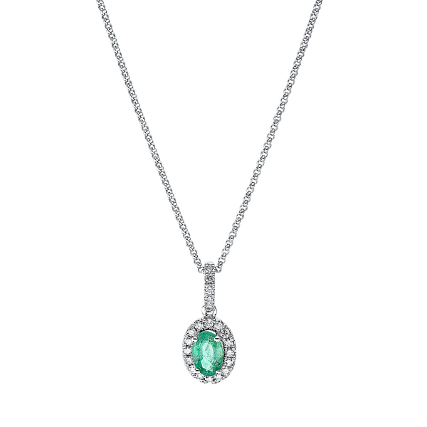 Brogle Classic Kette mit Smaragdanhänger