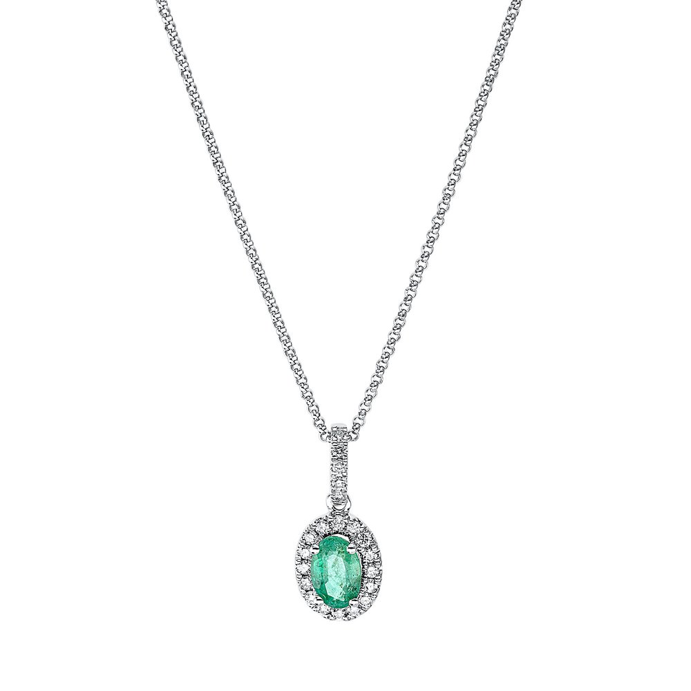 Brogle Classic necklace with emerald pendant Brogle Classic necklace with emerald pendant