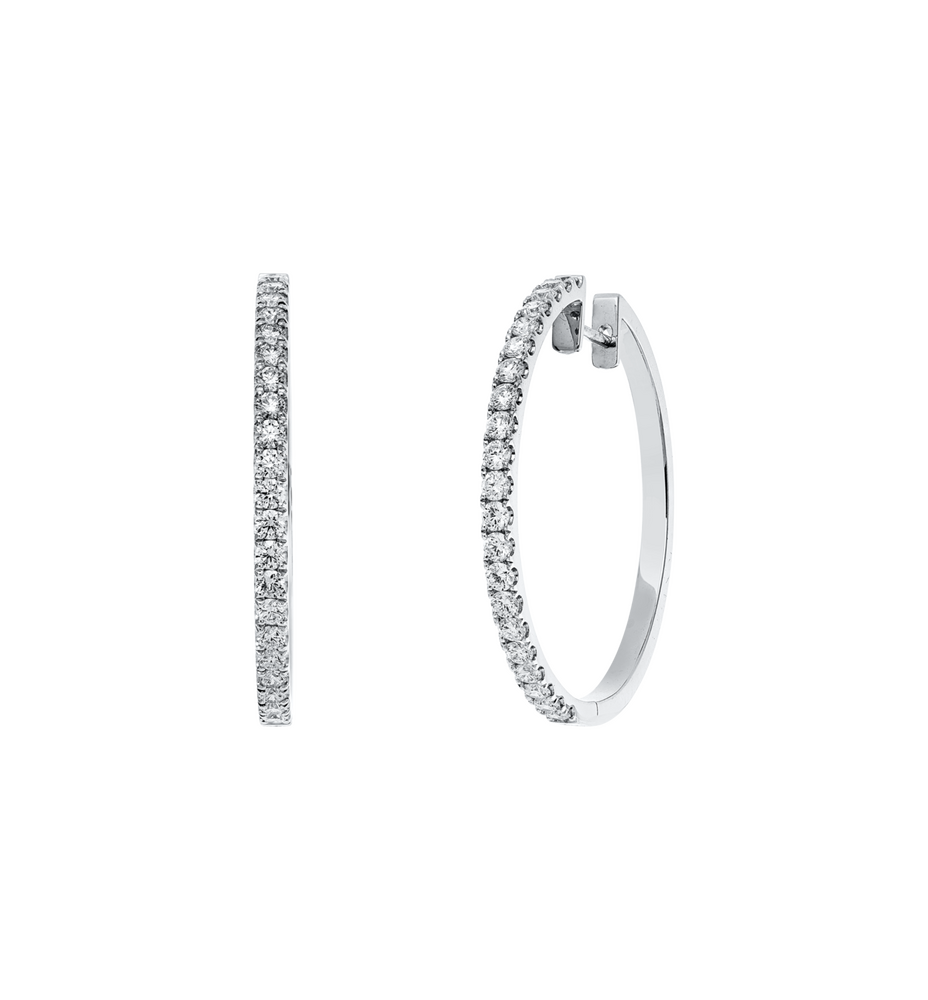 Brogle Selection diamond hoop earrings