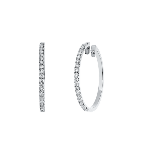 Brogle Selection diamond hoop earrings