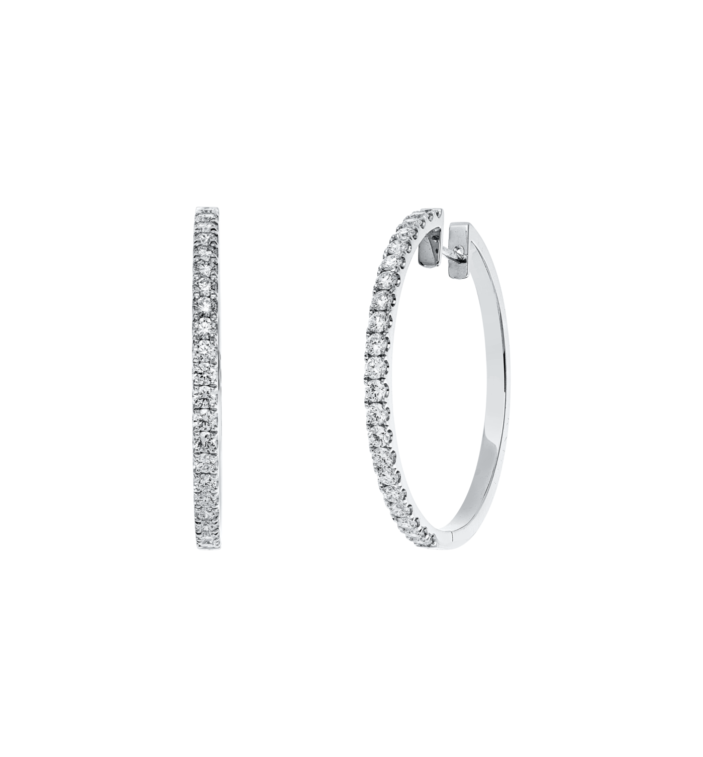 Brogle Selection diamond hoop earrings Brogle Selection diamond hoop earrings