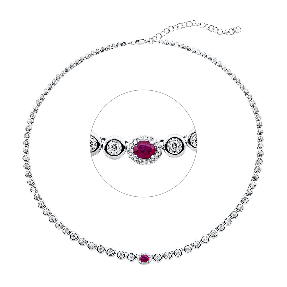 Brogle Selection Diamantkette mit Rubin