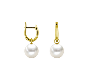 Brogle Classic freshwater pearl hoop earrings
