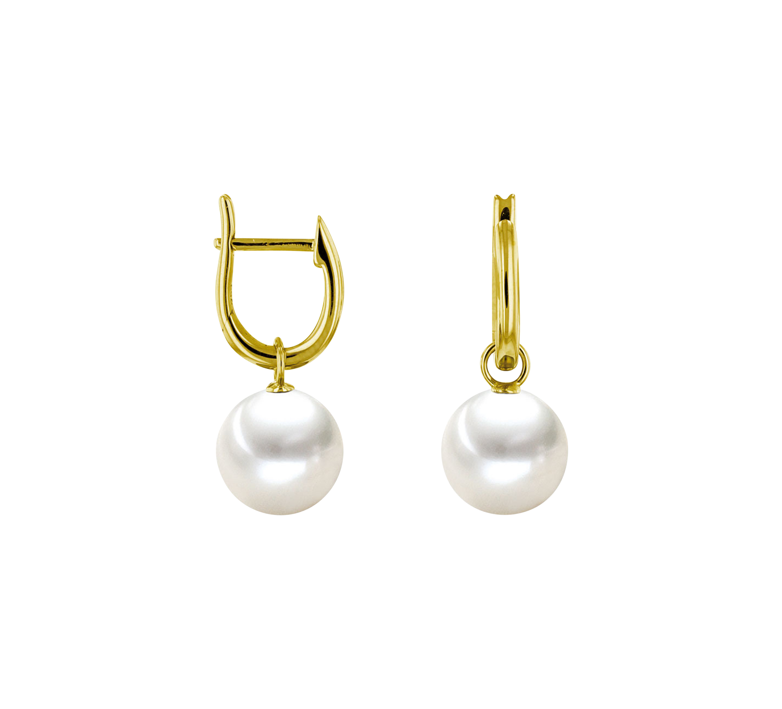 Brogle Classic freshwater pearl hoop earrings Brogle Classic freshwater pearl hoop earrings