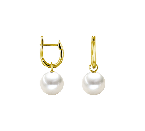 Brogle Classic freshwater pearl hoop earrings Brogle Classic freshwater pearl hoop earrings