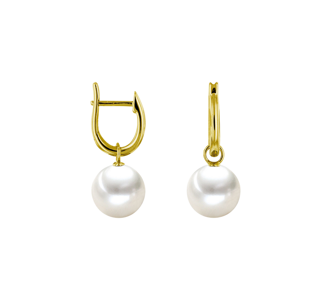 Brogle Classic freshwater pearl hoop earrings Brogle Classic freshwater pearl hoop earrings