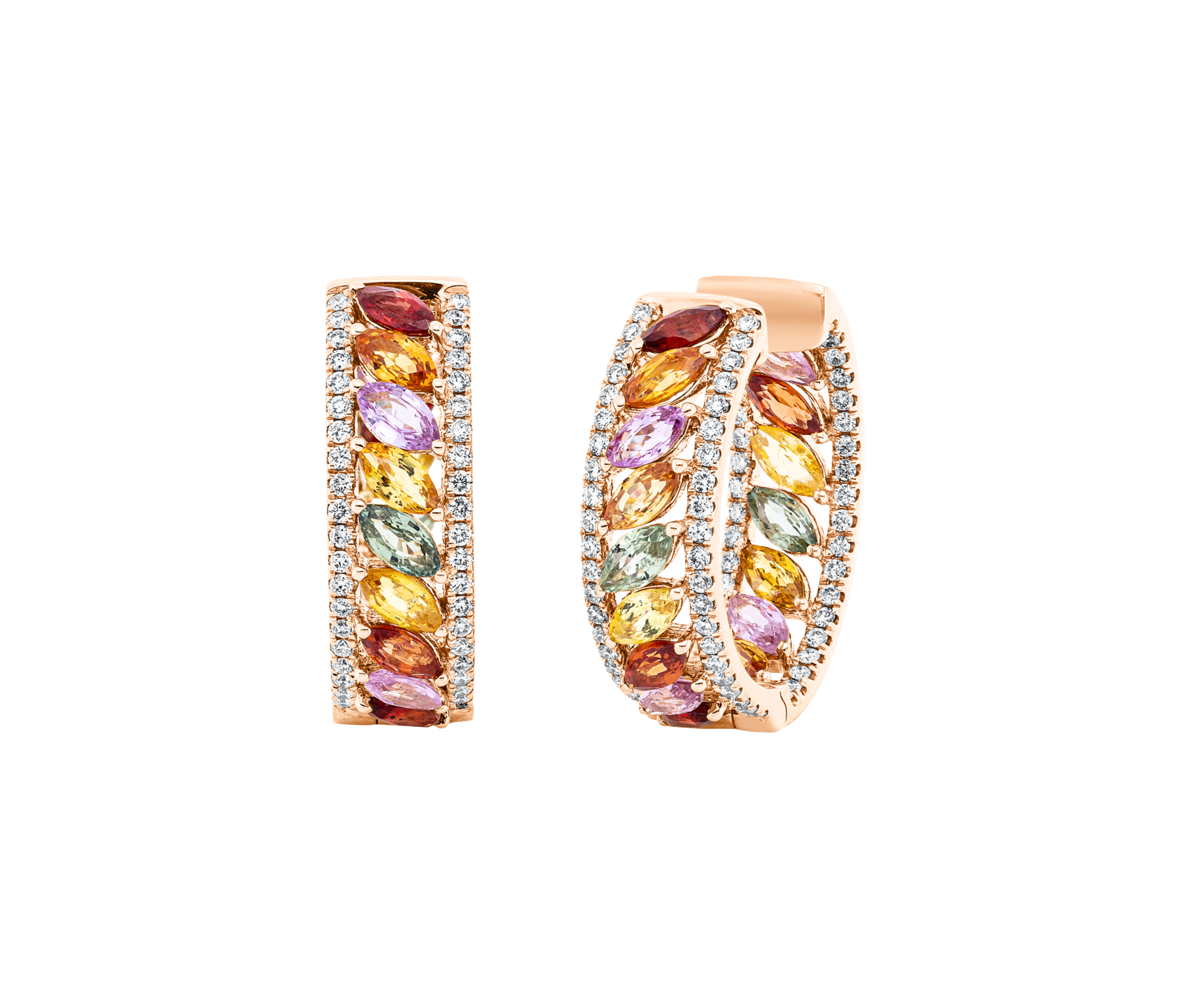 Brogle Selection sapphire hoop earrings Rainbow