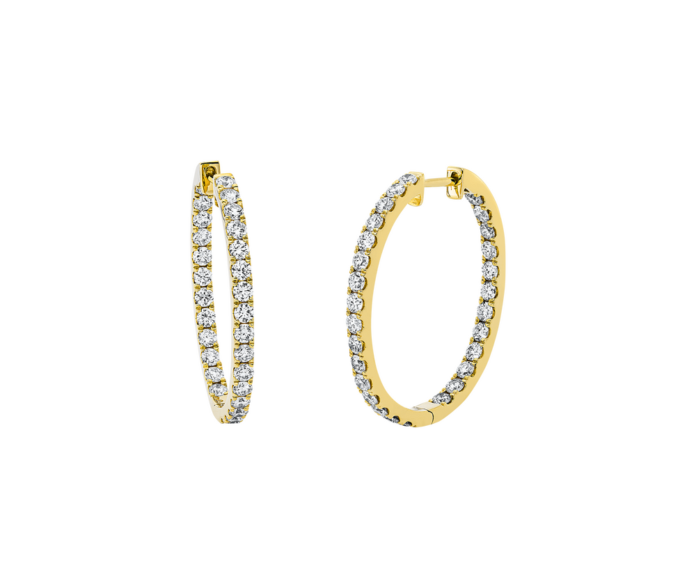 Brogle Selection Statement diamond hoop earrings