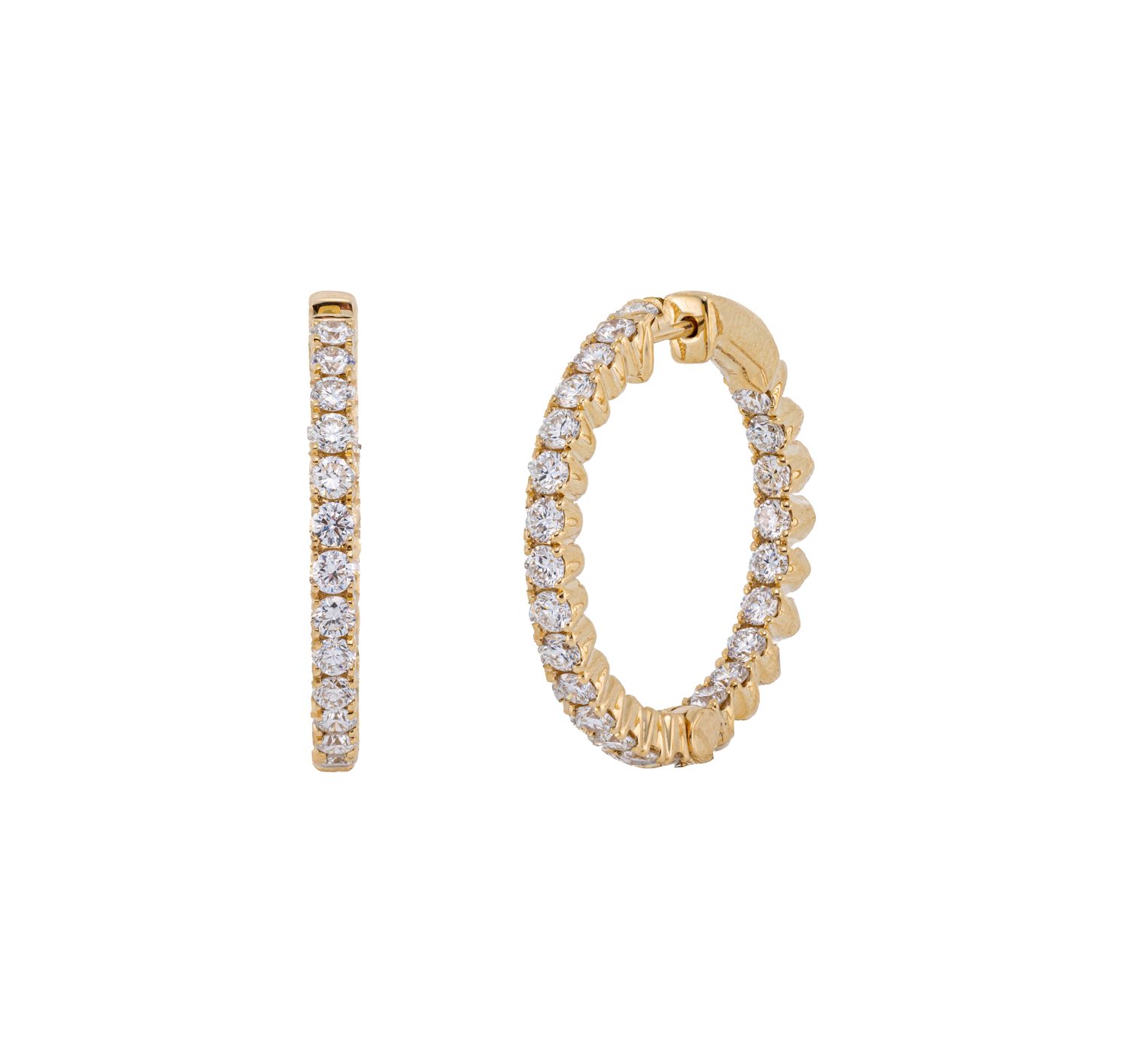 Brogle Selection diamond hoop earrings Brogle Selection diamond hoop earrings