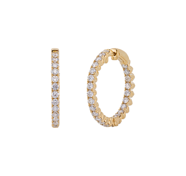 Brogle Selection diamond hoop earrings Brogle Selection diamond hoop earrings