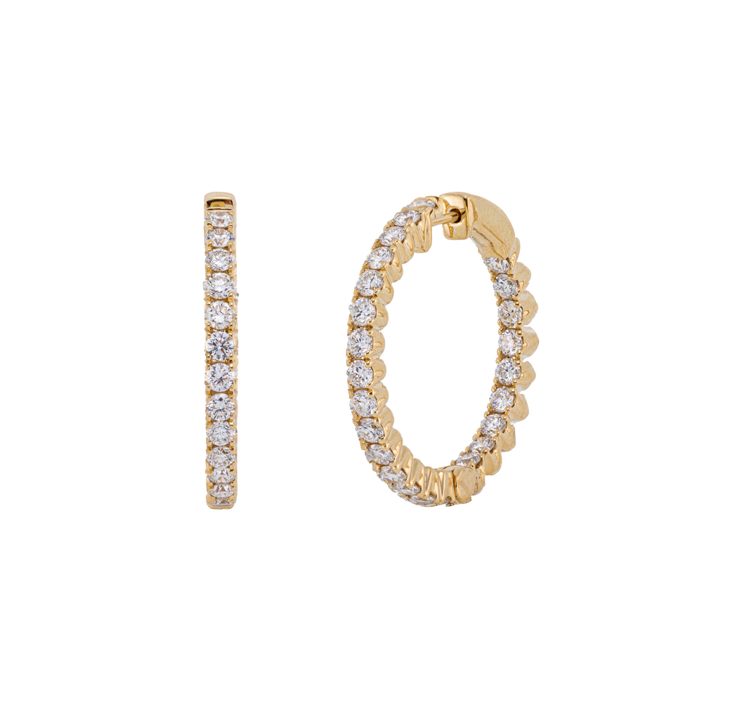 Brogle Selection diamond hoop earrings Brogle Selection diamond hoop earrings