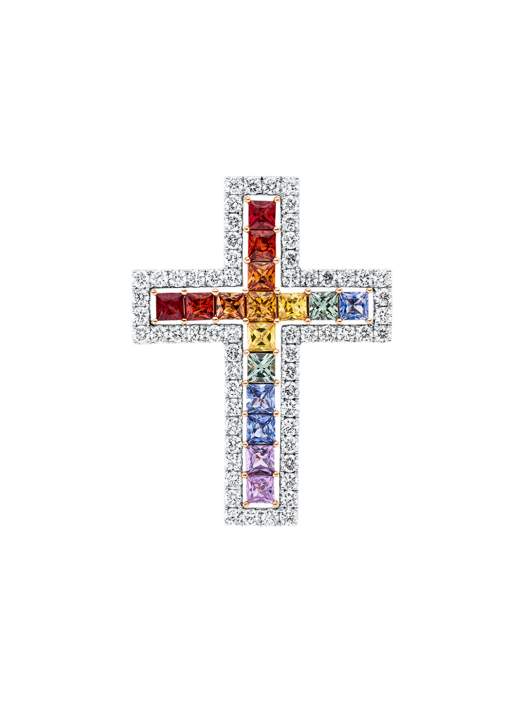 Brogle Selection Bicolour Sapphire Cross Rainbow Brogle Selection Bicolour Sapphire Cross Rainbow