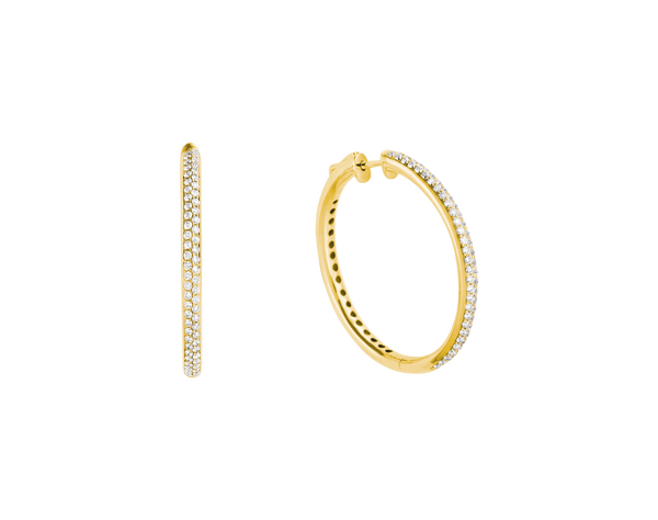 Brogle Selection diamond hoop earrings Brogle Selection diamond hoop earrings