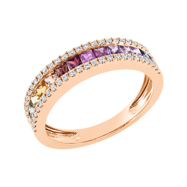 Brogle Selection Rainbow sapphire ring