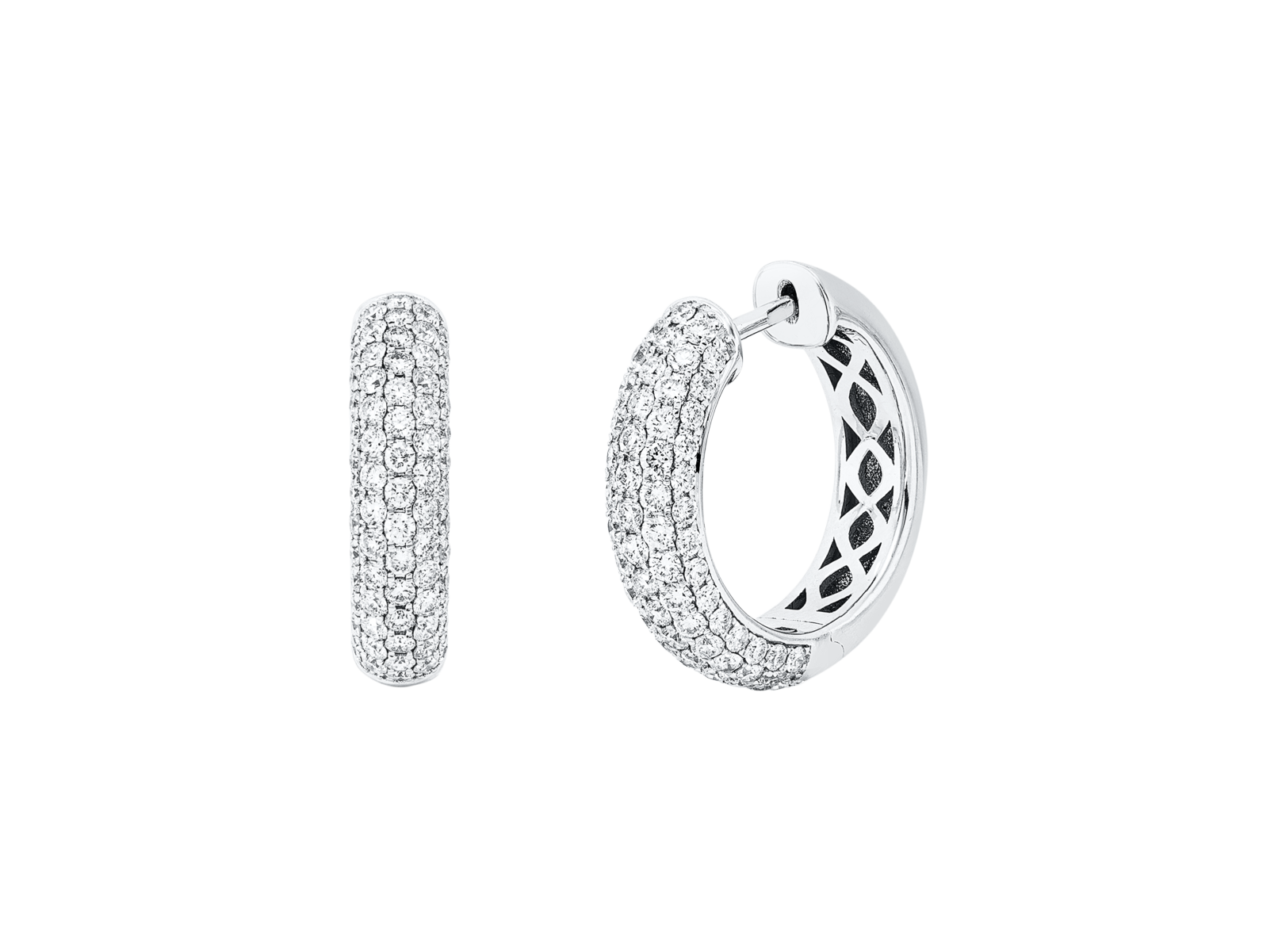 Brogle Selection diamond hoop earrings